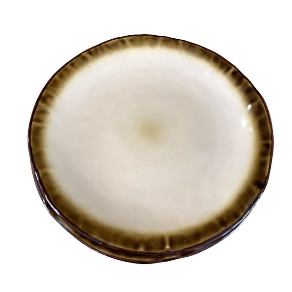 American Atelier Dinner Plates Set of 2 Abalone Gold Beige Brown 10.5 in diamete - Picture 1 of 3